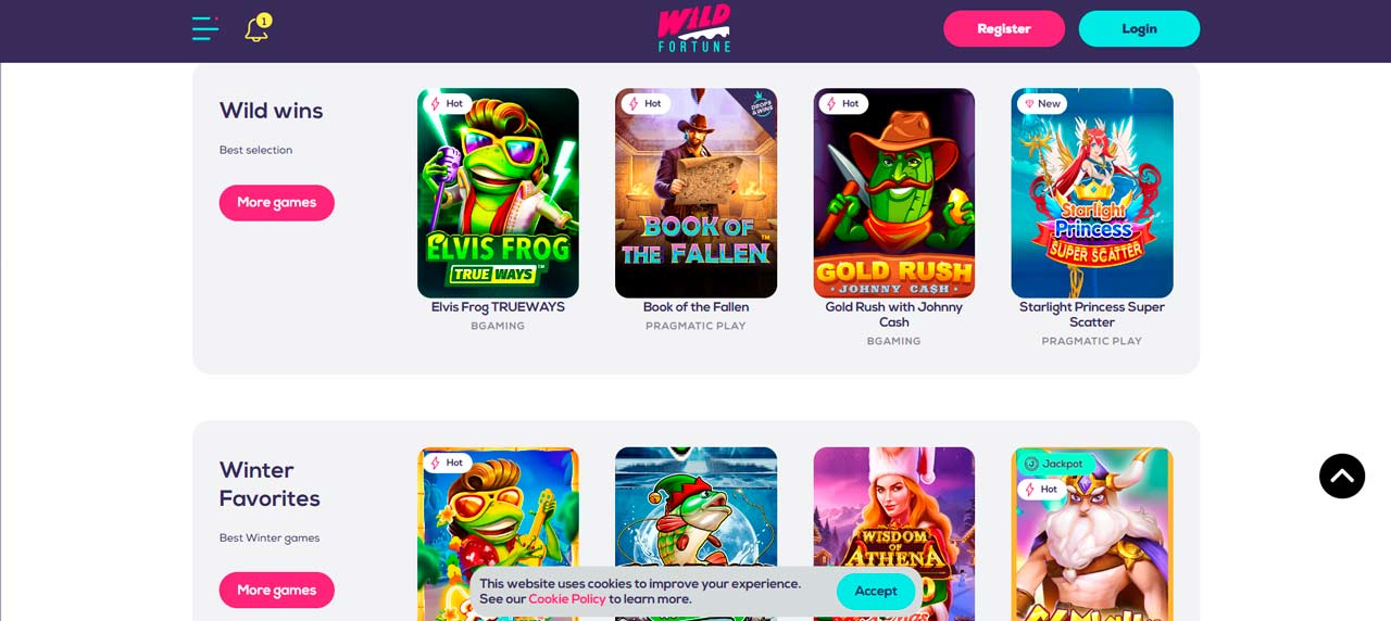 Wild Fortune Casino screen